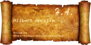 Hilbert Ancilla névjegykártya
